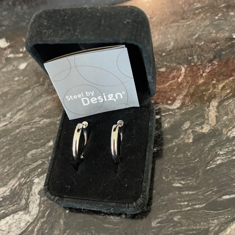 Steel by Design Hoop Earrings
